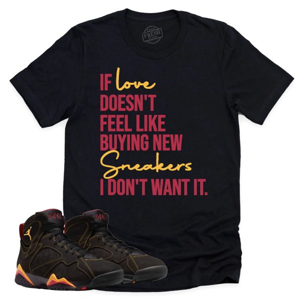 If Love Shirt Retro Air Jordan 7 Citrus Sneaker Match Tee Jezsport.com