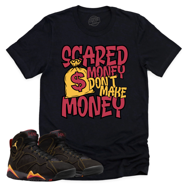 Scared Money Shirt Retro Air Jordan 7 Citrus Sneaker Match Tee Jezsport.com