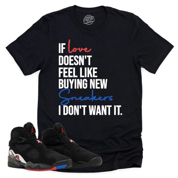 If Love Shirt, Air Jordan 8 Playoffs Sneaker Match Tee Jezsport.com