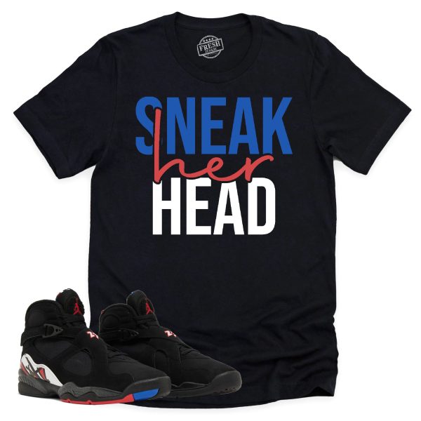 SneakHER Head Shirt, Air Jordan 8 Playoffs Sneaker Match Tee Jezsport.com