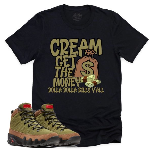 Cream Shirt Retro Air Jordan 9 NRG Beef And Broccoli Sneaker Match Tee Jezsport.com