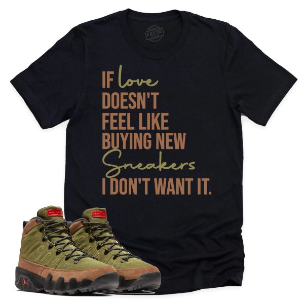 If Love Shirt Retro Air Jordan 9 NRG Beef And Broccoli Sneaker Match Tee Jezsport.com