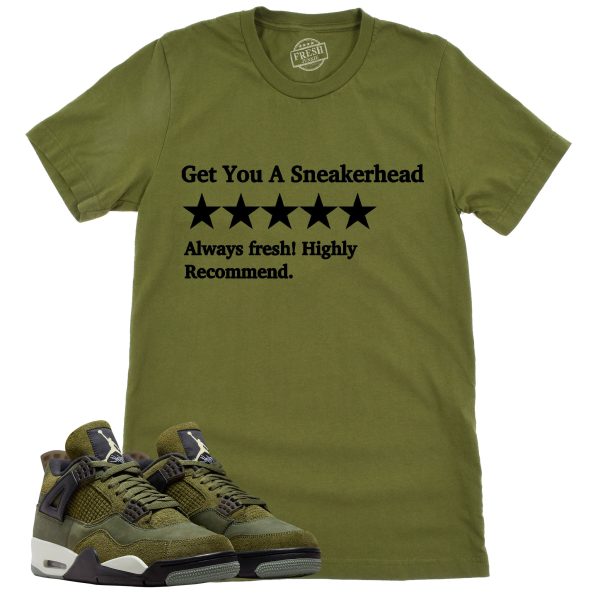 Get You A Sneakerhead Shirt, Retro Air Jordan 4 Craft Olive Sneaker Match Tee Jezsport.com