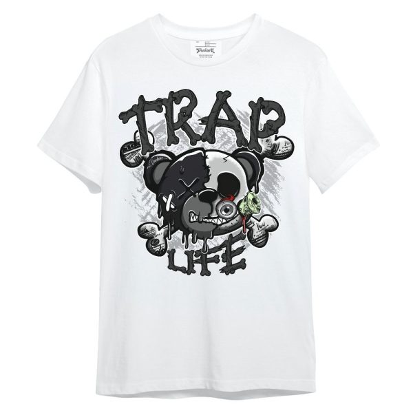 White Thunder 4s Shirt, Trap Bear Skull Unisex Shirt Matching Jordan Shirt Jezsport.com