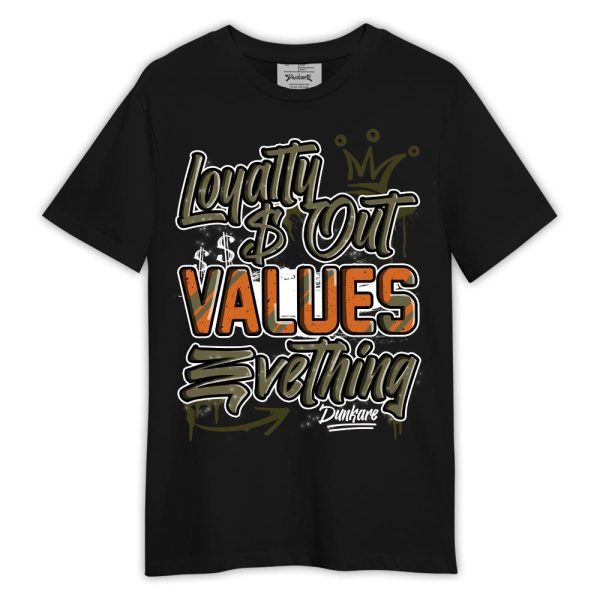 Olive 5s Shirt, Loyalty Out Values Everything Shirt Outfit Jezsport.com