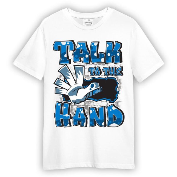 Industrial Blue 4s Shirt - Talk To Hand Graphic Shirt Unisex Matching Jordan Shirt Jezsport.com