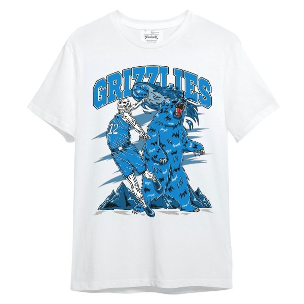 Industrial Blue 4s Shirt - Grizzly Bear Skeleton Unisex Shirt Matching Jordan Shirt Jezsport.com