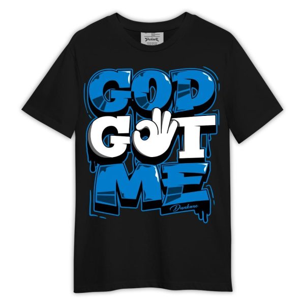 Industrial Blue 4s Shirt, God And Me Shirt Military Blue 4s Outfit Matching Jordan Shirt Jezsport.com