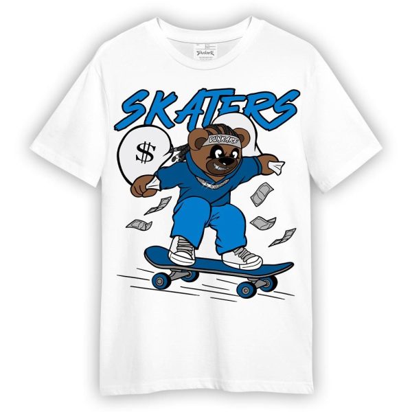 Industrial Blue 4s Shirt - Skaters Bear Shirt Unisex Matching Jordan Shirt Jezsport.com