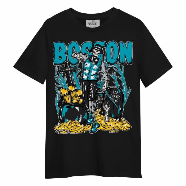 Retro Aqua 5s Shirt - Goldrush Skeleton Unisex Shirt Jezsport.com