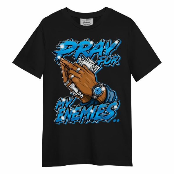 Industrial Blue 4s Shirt - Prayed For Enemies Graphic Unisex Shirt Matching Jordan Shirt Jezsport.com