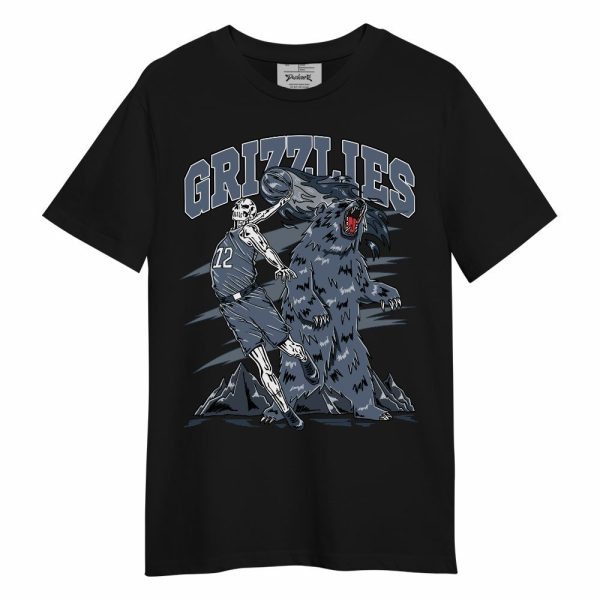 Low Diffused Blue 11s Shirt - Grizzly Bear Skeleton Unisex Shirt Matching Jordan Shirt Jezsport.com