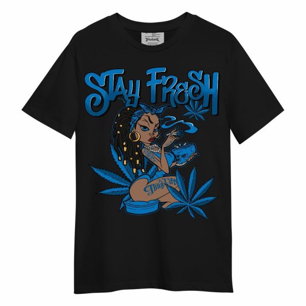 Industrial Blue 4s Shirt, Stay Fresh Cannabis Military Blue 4s Unisex Shirt Matching Jordan Shirt Jezsport.com