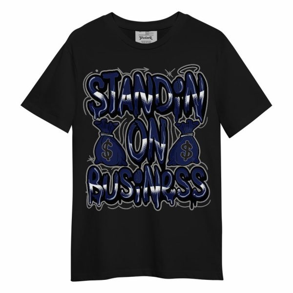 Midnight Navy 11s Shirt - Standin' Business Graphic Unisex Shirt Matching Jordan Shirt Jezsport.com