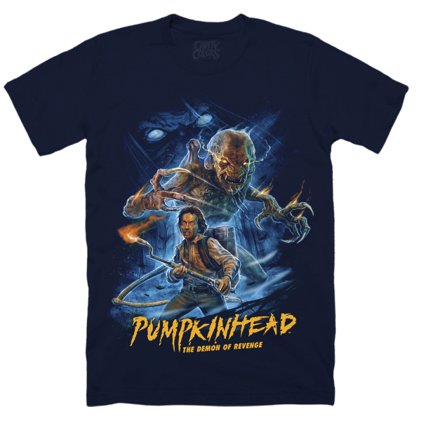 Pumpkinhead: Demon Of Revenge - T-shirt Midnight Blue Funny Halloween Shirt For Halloween Jezsport.com