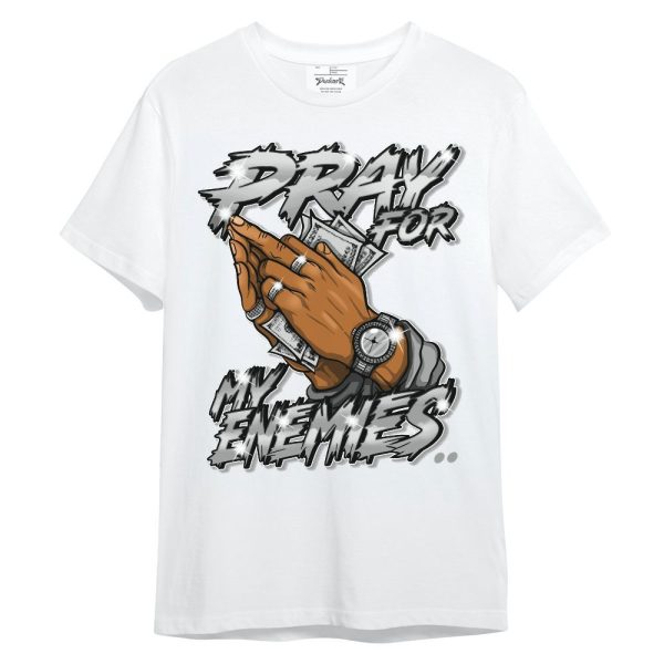 Black Wolf Grey 12s Shirt - Prayed For Enemies Graphic Unisex Shirt Matching Jordan Shirt Jezsport.com