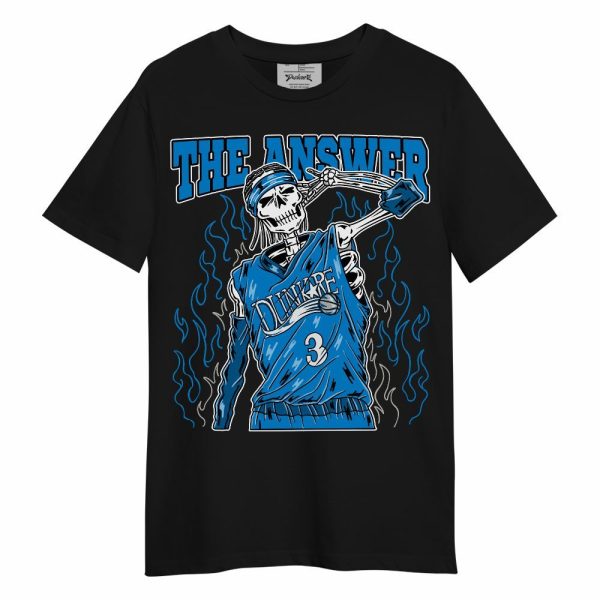 Industrial Blue 4s Shirt - Allen Answer Skeleton Unisex Shirt Matching Jordan Shirt Jezsport.com