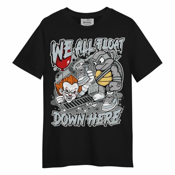 Black Wolf Grey 12s Shirt - We All Float Down Halloween Graphic Unisex Shirt Funny Halloween Shirt For Halloween Jezsport.com