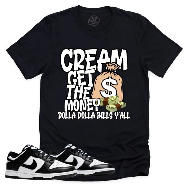 Cream Shirt Retro Dunk Low Panda Sneaker Match Tee Jezsport.com