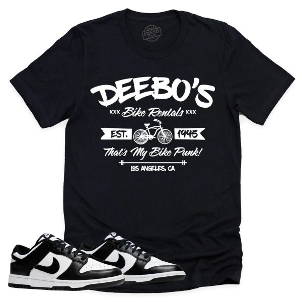 Deebo's Bike Rental Shirt Retro Dunk Low Panda Sneaker Match Tee Jezsport.com