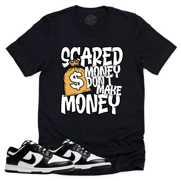 Scared Money Shirt Retro Dunk Low Panda Sneaker Match Tee Jezsport.com