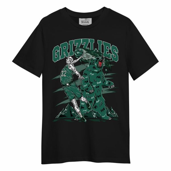 Oxidized Green 4s Shirt - Grizzly Bear Skeleton Unisex Shirt Matching Jordan Shirt Jezsport.com