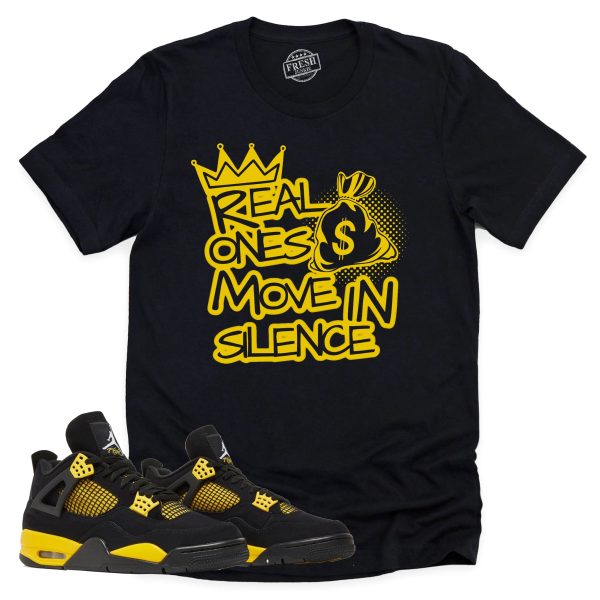 Real Ones Shirt, Retro Air Jordan 4 Thunder Sneaker Match Tee Jezsport.com