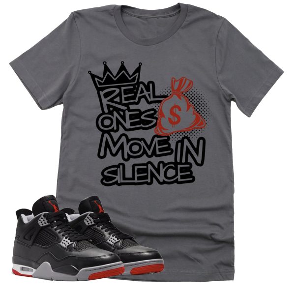 Real Ones Shirt, Retro Air Jordan 4 BRED Reimagined Sneaker Match Tee Jezsport.com