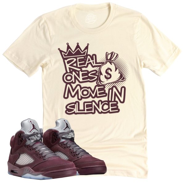 Real Ones Shirt, Air Jordan 5 Burgundy Sneaker Match Tee Jezsport.com