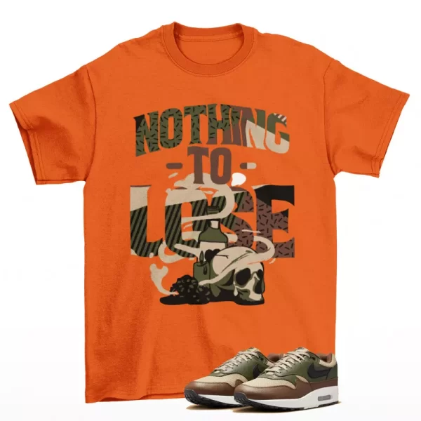 Nothing Shirt Orange to Match Air Max 1 Neutral Olive Cacao Wow HF1516-200 Jezsport.com