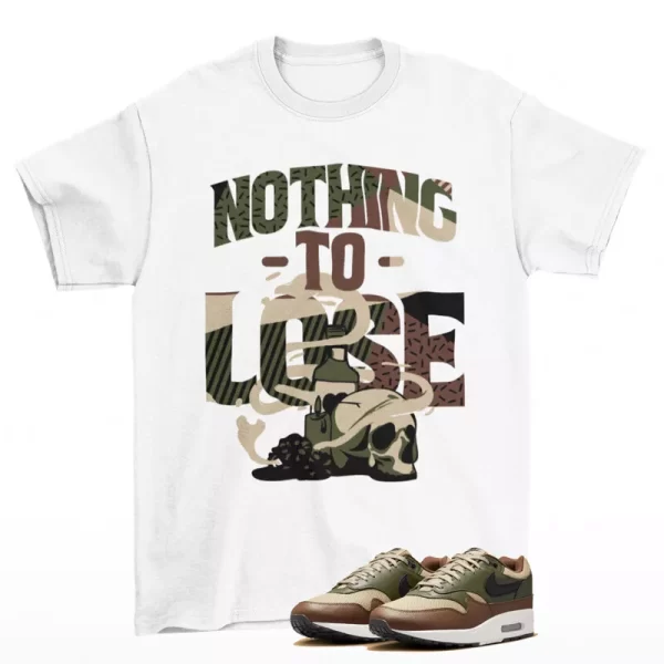 Nothing Shirt White to Match Air Max 1 Neutral Olive Cacao Wow HF1516-200 Jezsport.com