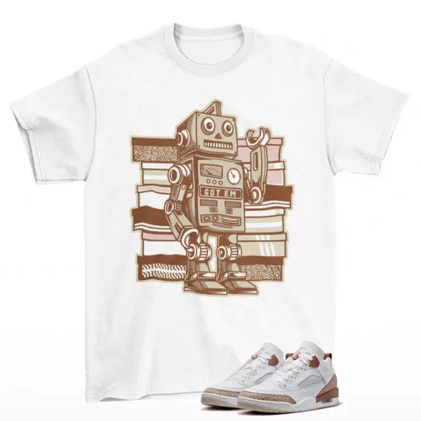 Sneaker Bot Shirt White to Match Jordan Spizike Low Archaeo Brown FQ1759-101 Jezsport.com