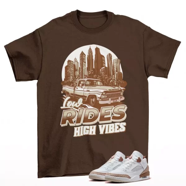 HIgh Vibes Shirt Brown to Match Jordan Spizike Low Archaeo Brown FQ1759-101 Jezsport.com