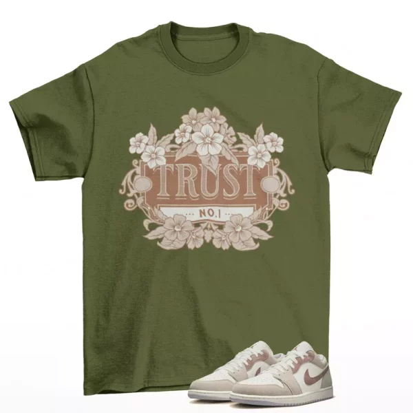 Trust Shirt Olive to Match Jordan 1 Low Legend Light Brown HF1567-200 Jezsport.com