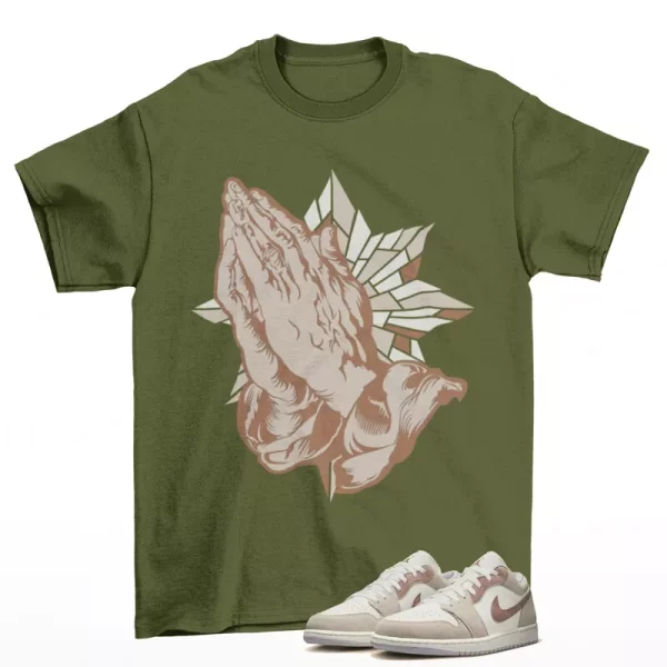 Blessed Shirt Olive to Match Jordan 1 Low Legend Light Brown HF1567-200 Jezsport.com