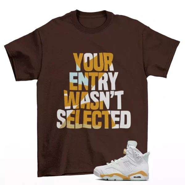 Raffle Sneaker Shirt Brown to Match Jordan 6 Retro Craft Pearl DQ4914-074 Jezsport.com