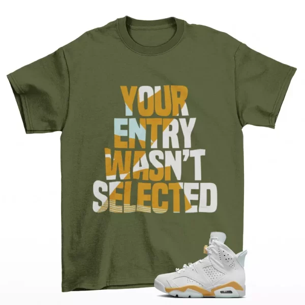 Raffle Sneaker Shirt Olive to Match Jordan 6 Retro Craft Pearl DQ4914-074 Jezsport.com