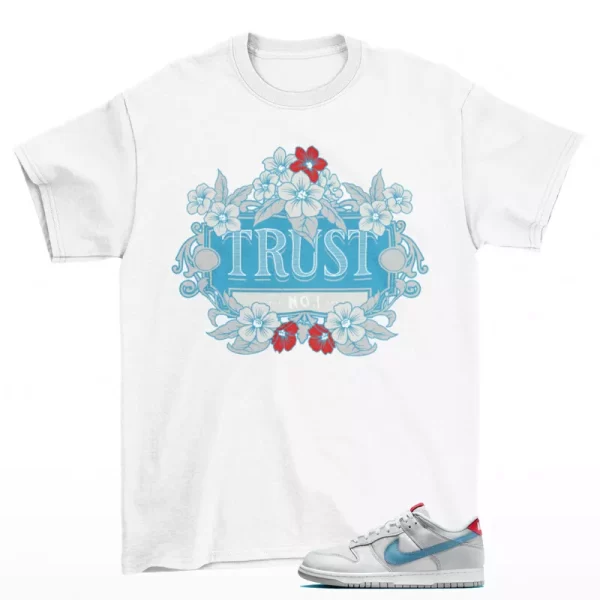 Trust Sneaker Shirt White to Match Dunk Low Silver Blue HF0391-001 Jezsport.com