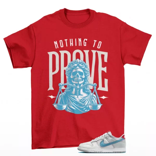 Proof Sneaker Shirt Red to Match Dunk Low Silver Blue HF0391-001 Jezsport.com