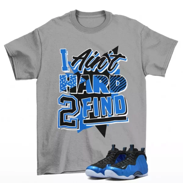 Rare Find Shirt Grey to Match Air Foamposite One International Blue FQ8181-511 Jezsport.com