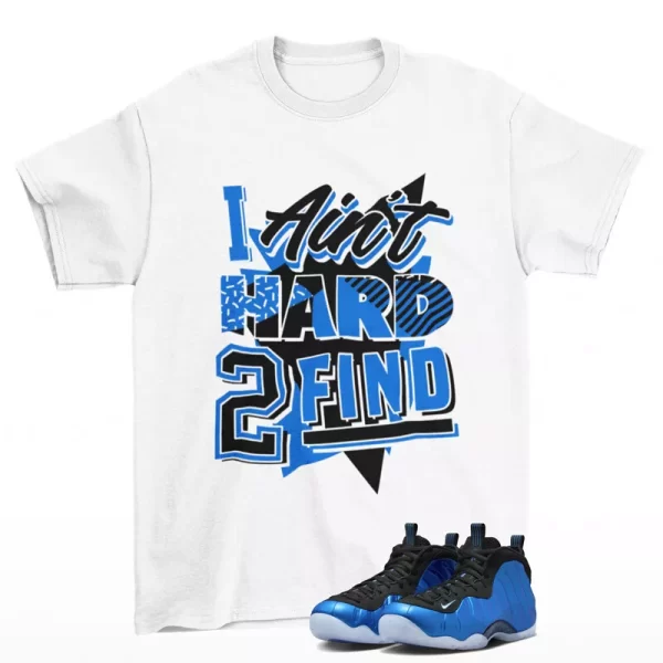 Rare Find Shirt White to Match Air Foamposite One International Blue FQ8181-511 Jezsport.com