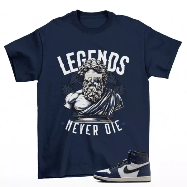 Legends Sneaker Shirt to Match Jordan 1 Retro High Midnight Navy DZ5485-401 Jezsport.com