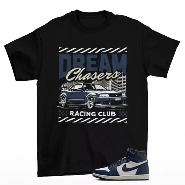 Dream Sneaker Shirt Black to Match Jordan 1 High Midnight Navy DZ5485-401 Jezsport.com