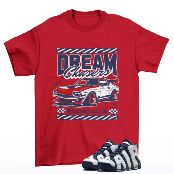 Dream Chaser Shirt Red to Match Air More Uptempo 96 Olympic FQ8182-100 Jezsport.com