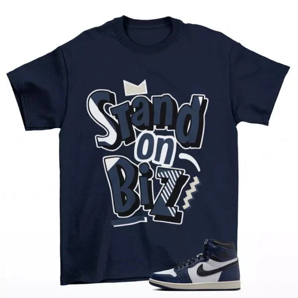 Biz Sneaker Shirt Navy to Match Jordan 1 High Midnight Navy DZ5485-401 Jezsport.com