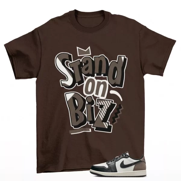 Biz Sneaker Shirt Brown to Match Jordan 1 Low Mocha CZ0790-102 Jezsport.com