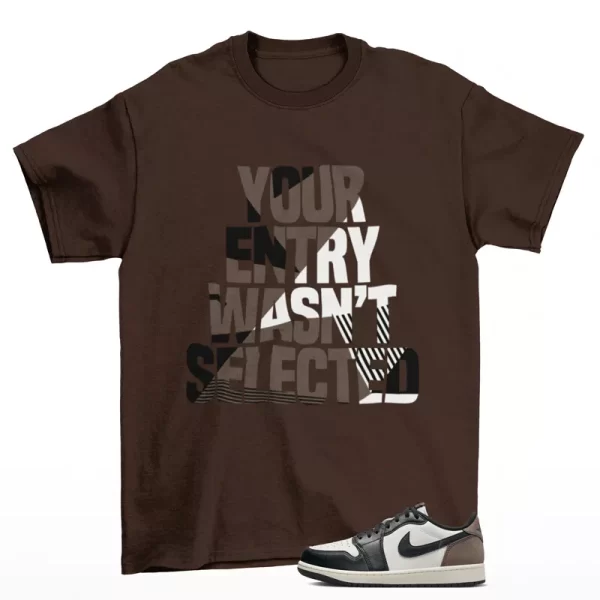 Raffle Sneaker Shirt Brown to Match Jordan 1 Low Mocha CZ0790-102 Jezsport.com