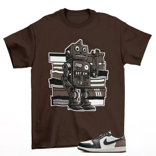 Bot Sneaker Shirt Brown to Match Jordan 1 Low Mocha CZ0790-102 Jezsport.com