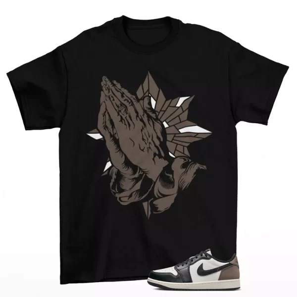 Blessed Sneaker Shirt Black to Match Jordan 1 Low Mocha CZ0790-102 Jezsport.com