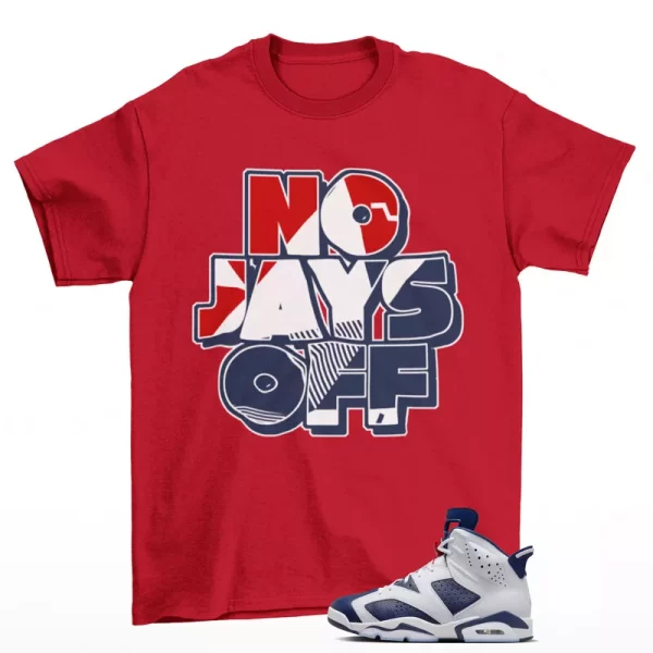 Jay All Day Sneaker Shirt Red to Match Jordan 6 Retro Olympic CT8529-164 Jezsport.com